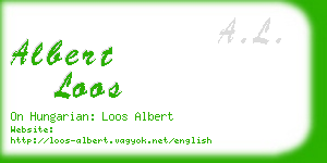 albert loos business card